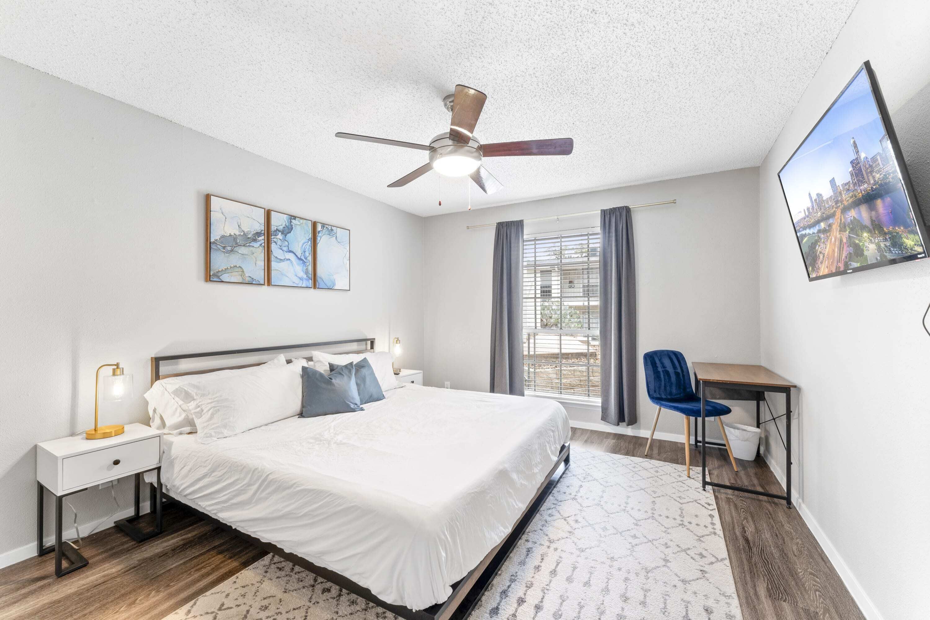 2 soveværelser, skrivebord, strygejern/strygebræt, Wi-Fi