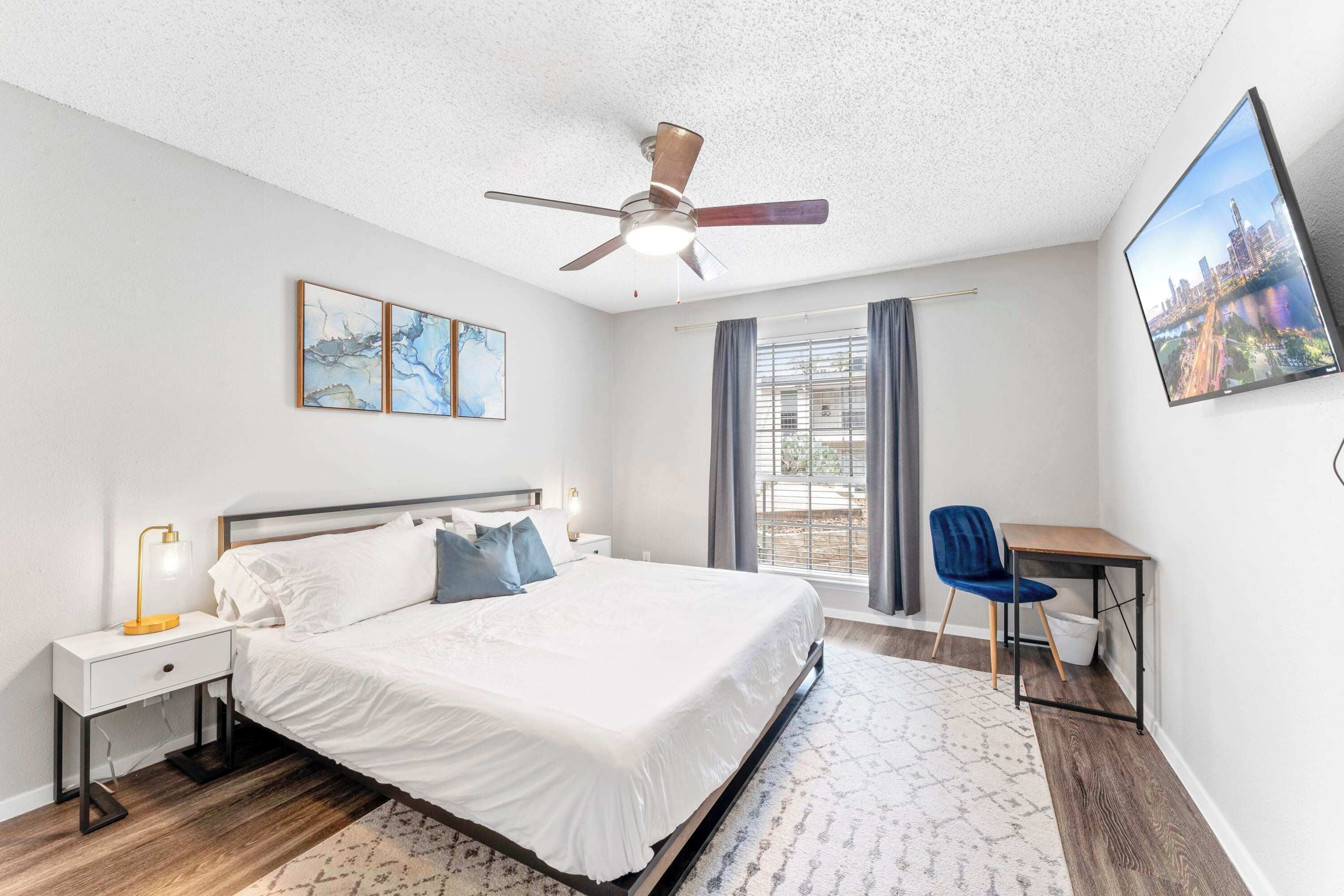 2 soveværelser, skrivebord, strygejern/strygebræt, Wi-Fi