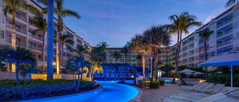 Outdoor pool, a heated pool