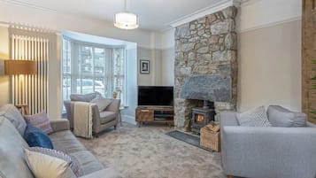 Televisio, takka, videopelejä, stereot