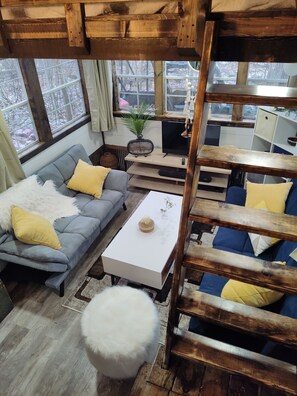 Smart TV - Tiny barn in the woods at Knife Lake Getaway with farm animals/ miniature cows. (Mora)