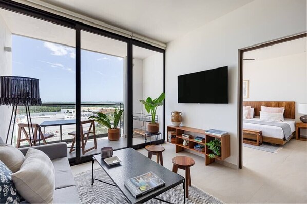 TV - Apt 601 with stunning Lagoon view w/pool and gym (Cancún)