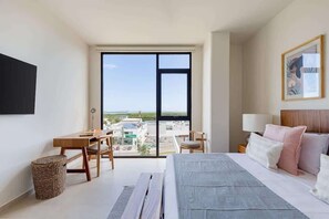 1 habitación, tabla de planchar con plancha, cuna de viaje y wifi 