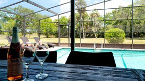 Outdoor pool, a heated pool