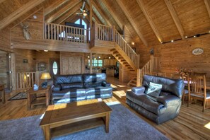 Smart TV, fireplace, foosball, table tennis