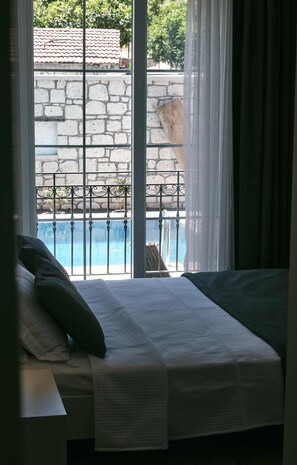 Standard-Doppel- oder -Zweibettzimmer, Erdgeschoss | Ausblick vom Zimmer