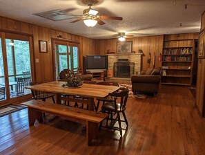 Interior - Backyard creek, screened porch (Needmore)