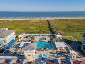 Outdoor pool, a heated pool - Amazing Beach Views From Porch/Beach Walk Over Steps Away/2 Pools & 2 Hot Tubs (Galveston)