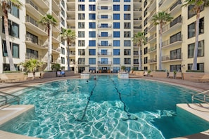 A heated pool