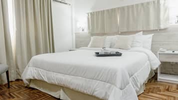 Hypo-allergenic bedding, in-room safe, desk, laptop workspace