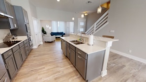 Condo, Multiple Beds, Private Pool, Beach View | Private kitchen | Fridge, microwave, oven, stovetop