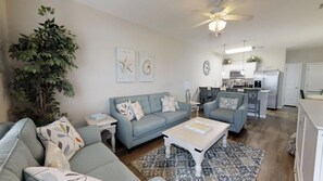 House, Multiple Beds, Balcony, Beach View | Living room | 40-inch TV with cable channels - Channel Islands-14904 (Corpus Christi)