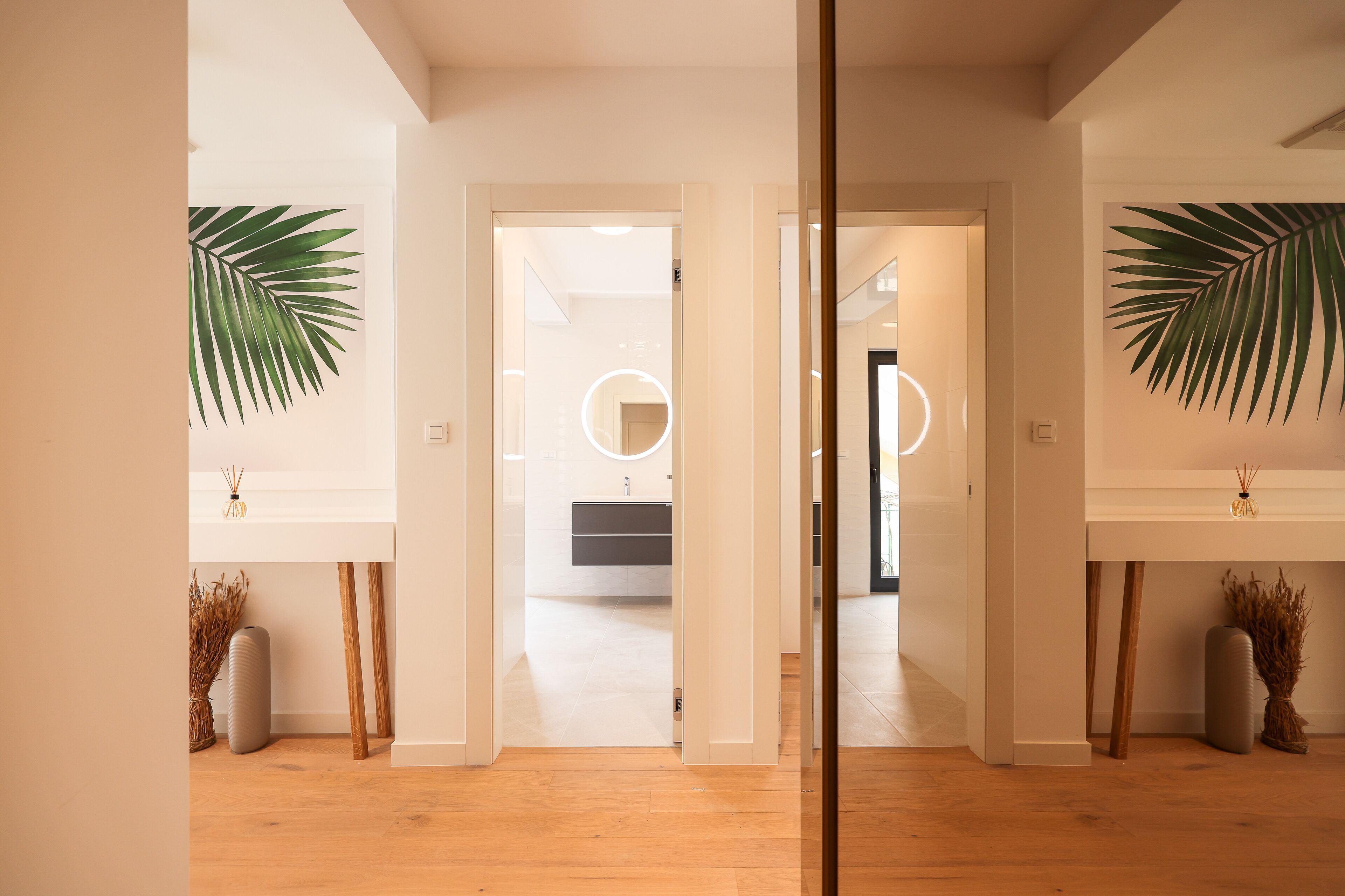 Family Apartment | Living area | 38-inch Smart TV with cable channels, TV