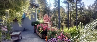 Peacefull hilltop cottage with huge ocean views!
