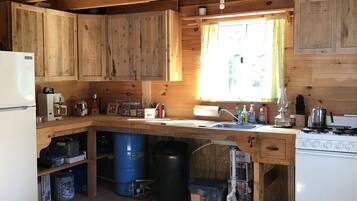 Fridge, oven, stovetop, coffee/tea maker