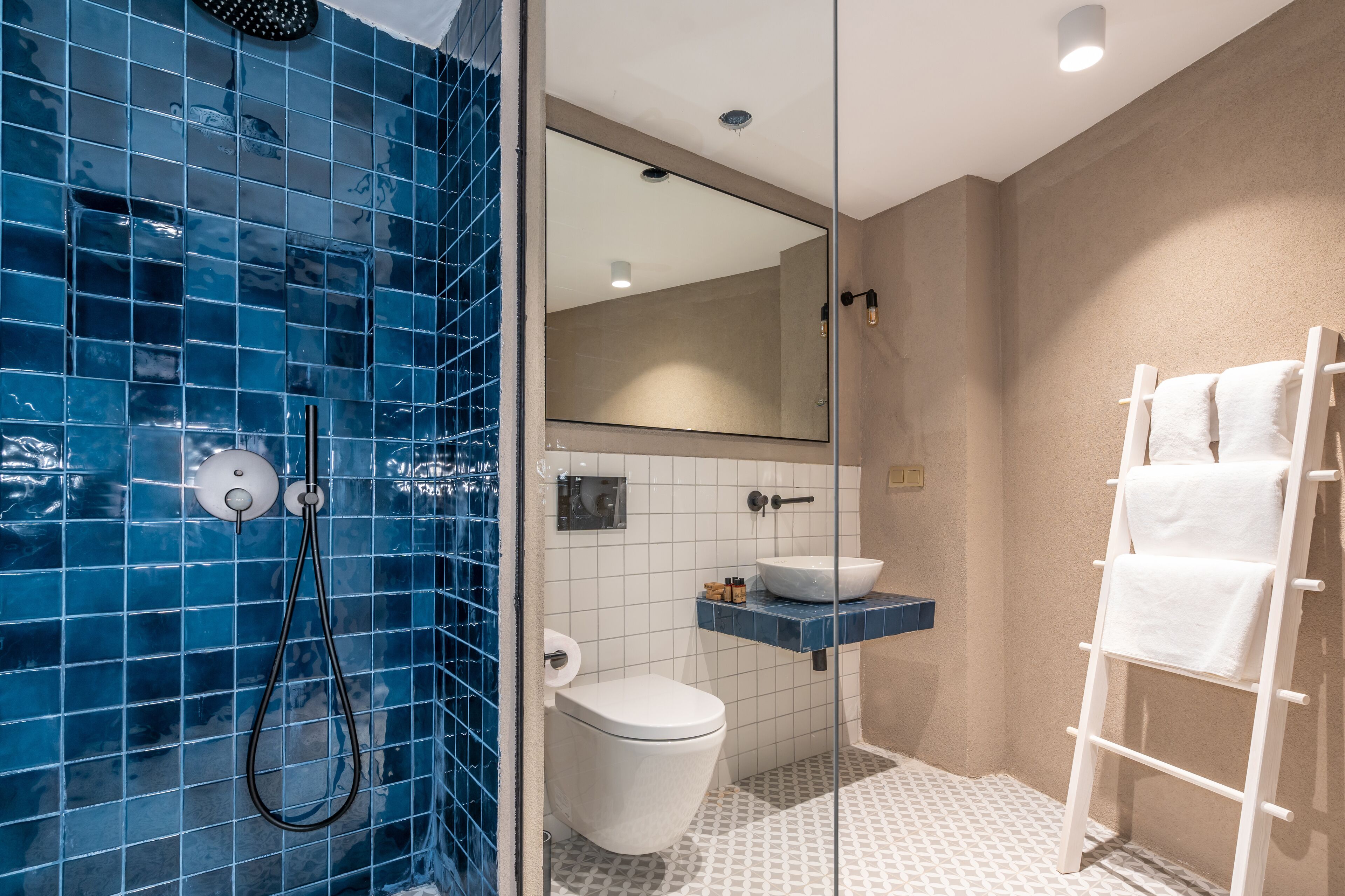 loft room with jacuzzi - sea view | bathroom | designer toiletries, hair dryer, towels, soap