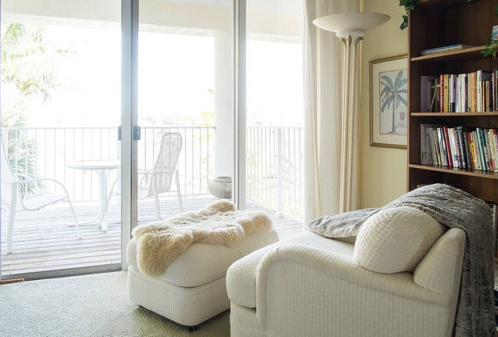 Smart TV, fireplace, DVD player, books