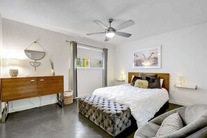2 bedrooms, iron/ironing board, travel crib, WiFi
