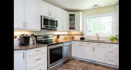 Home on large park like lot. Close to beaches, Prov parks & festival grounds.