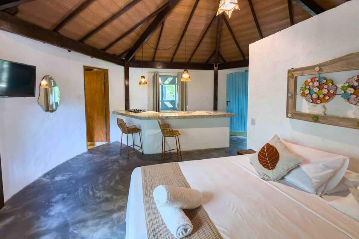 Familienstudio, 1 Schlafzimmer | Verdunkelungsvorhänge, kostenloses WLAN, Bettwäsche