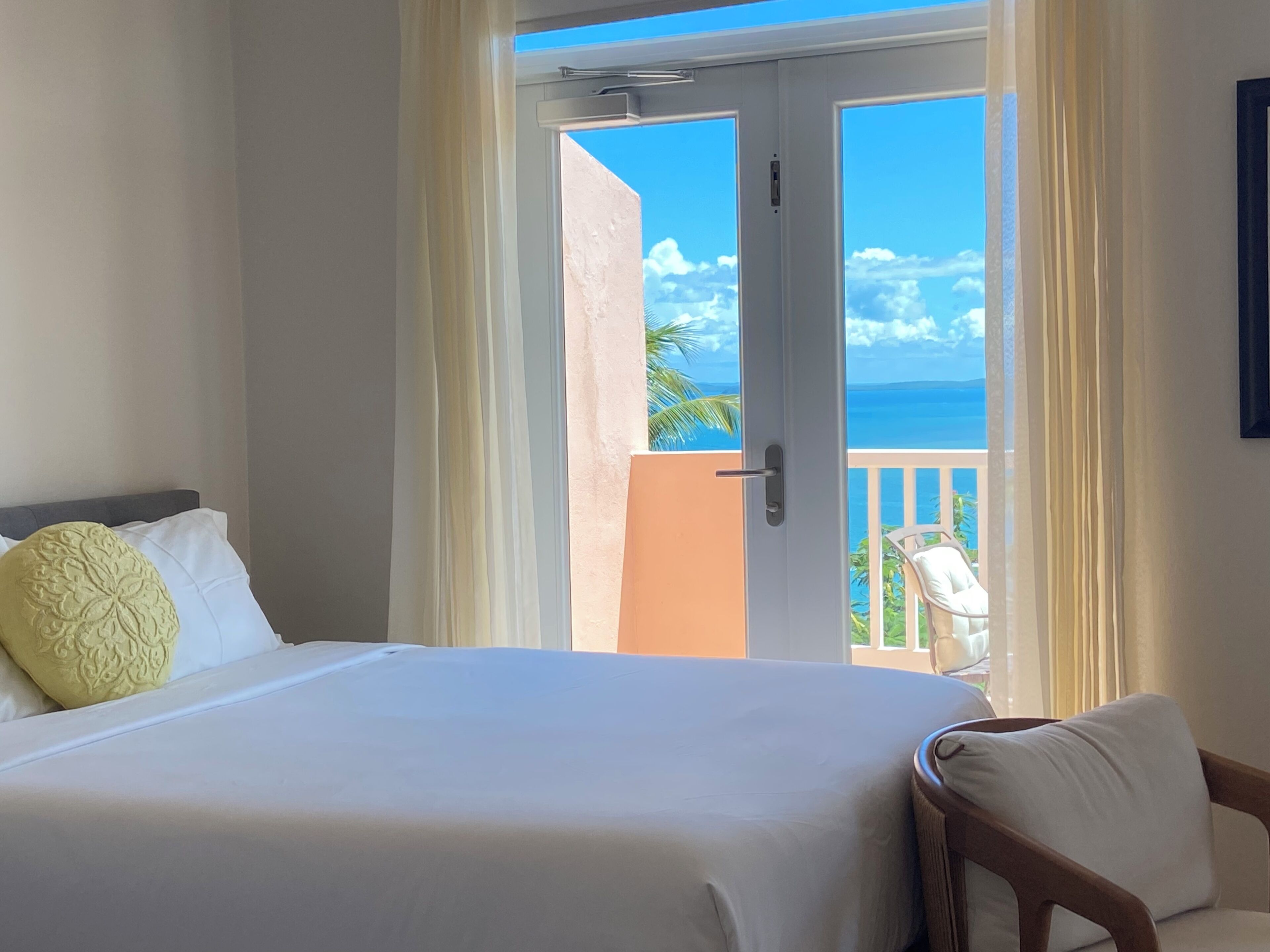 1 bedroom, desk, iron/ironing board, travel cot