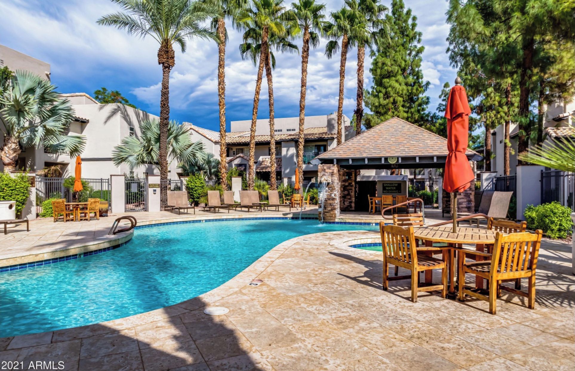 A heated pool