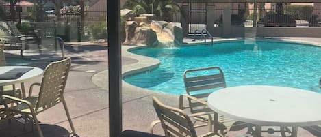 Outdoor pool, a heated pool