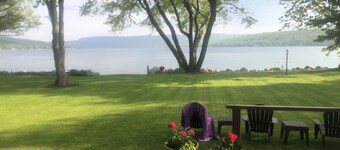 Amazing lakefront home; gorgeous views of the Bristol Hills!