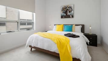 2 bedrooms, desk, iron/ironing board, travel cot