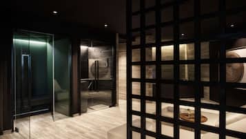 Sauna, tina de hidromasaje, baño de vapor y tratamientos corporales