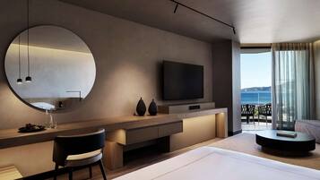 Open Plan Suite Partial Sea View | In-room safe, desk, blackout curtains, soundproofing