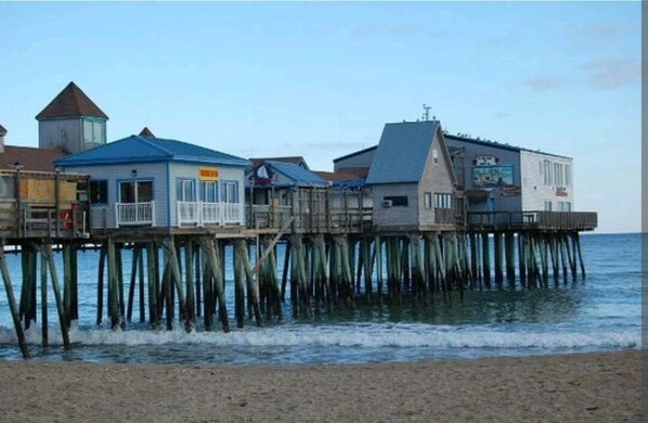 Stroll along the pier and enjoy ocean views from these seaside homes.