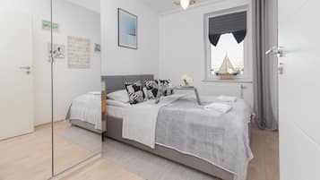 1 多间卧室、熨斗/熨衣板、WiFi、床单