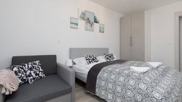 1 chambre, fer et planche à repasser, Wi-Fi, draps fournis