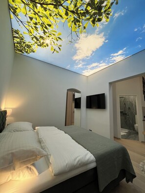 Apartament estàndard, pati | 1 dormitori, roba de llit hipoal·lergògena i mobiliari individual 