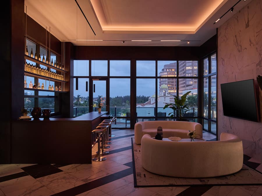 Poolside views, open daily