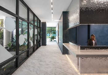 Reception area at AKA West Palm