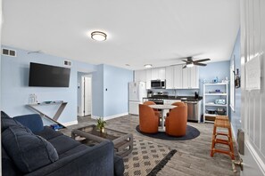 TV - 223 10th Street N- Unit 5 · Steps to Sand. Updated Bouchee Beachy Condo ☆ Deck ☆ Parking (Brigantine)