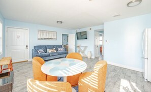 Dining - 223 10th St N- Unit 5 · Steps to Sand. Updated Bouchee Beachy Condo☆Deck☆Parking (Brigantine)