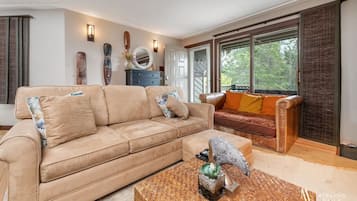 TV, fireplace, foosball, table tennis