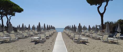 Beach nearby, sun-loungers