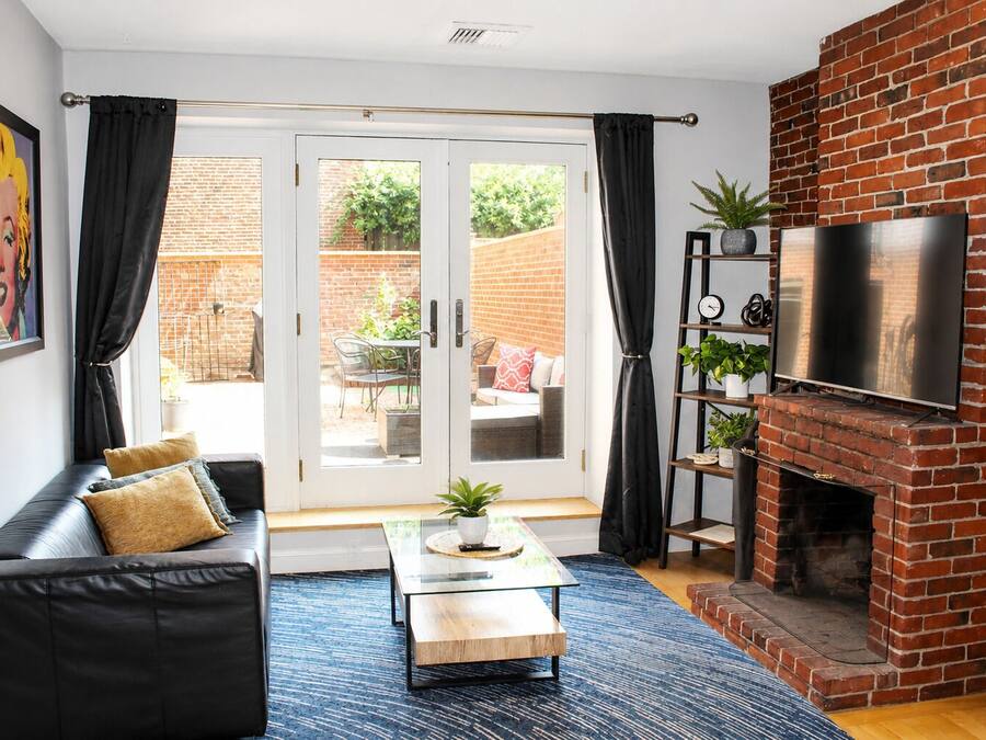 30-inch flat-screen TV with satellite channels, TV