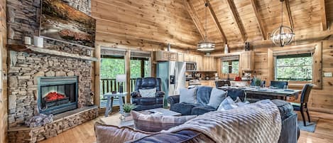 TV connectée, cheminée, services de streaming