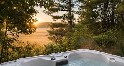 Cozy Retreat w/ Hot Tub, Firepit + Gathering Spaces | Sleeps 12