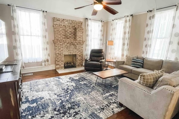 Plenty of seating for conversation over coffee.