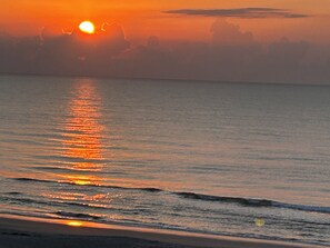 Beach nearby, sun loungers, beach towels