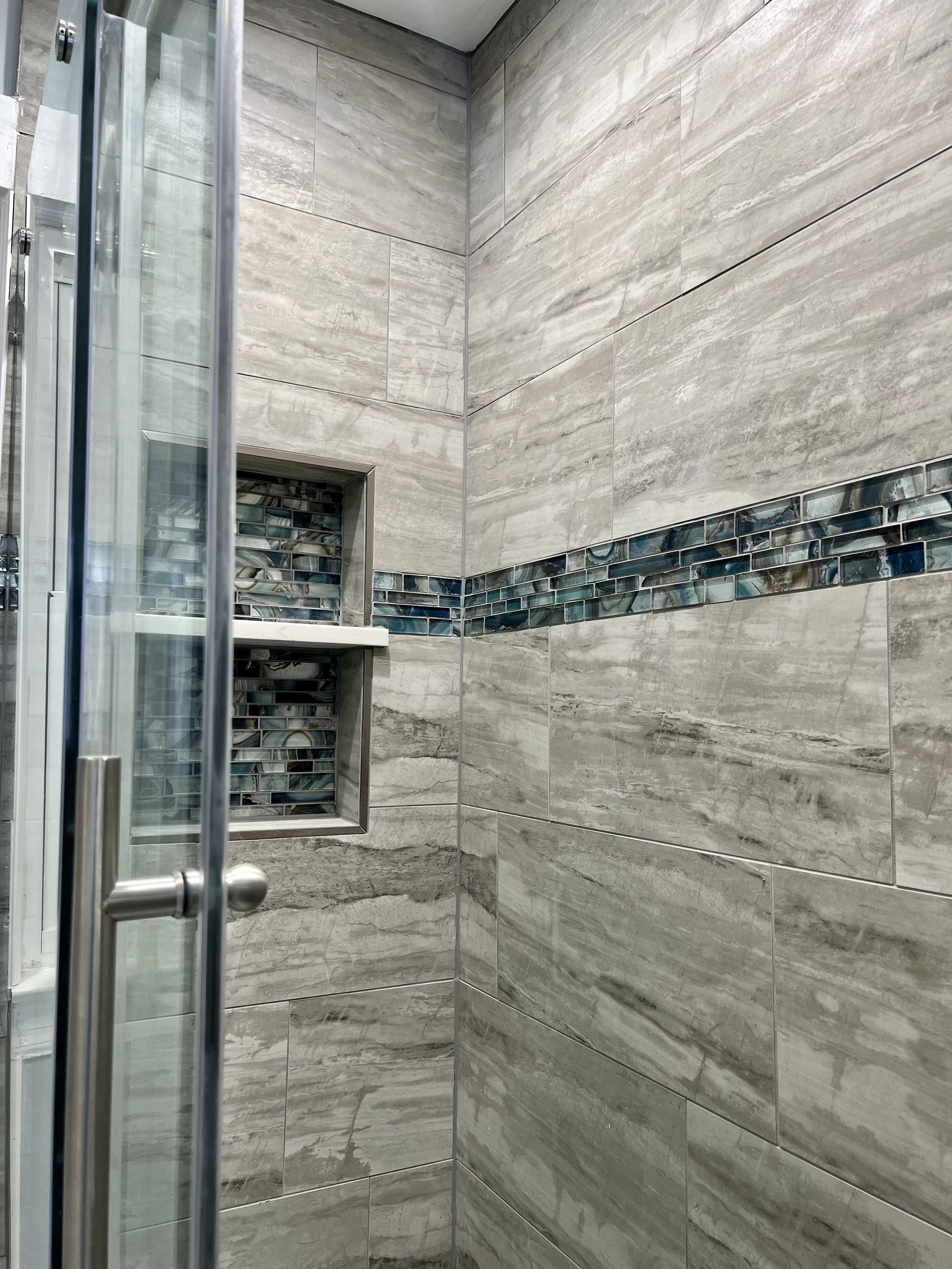 Shower, towels, soap, shampoo