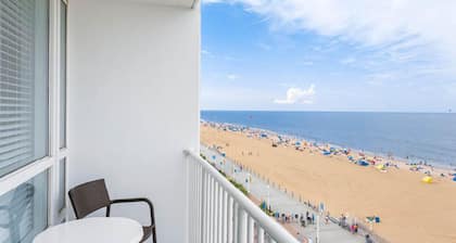 Full Ocean View luxury suite with private balcony directly on the beach
