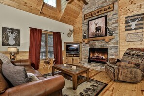 Smart TV, fireplace