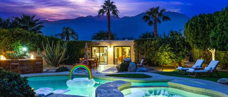 A heated pool